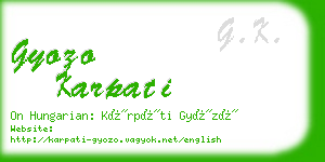 gyozo karpati business card